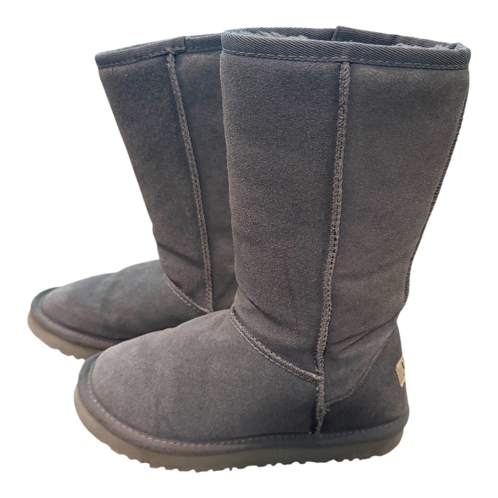 UGG Australia Classic Tall 5815 Grey Suede Sheepskin Boots Womens 5